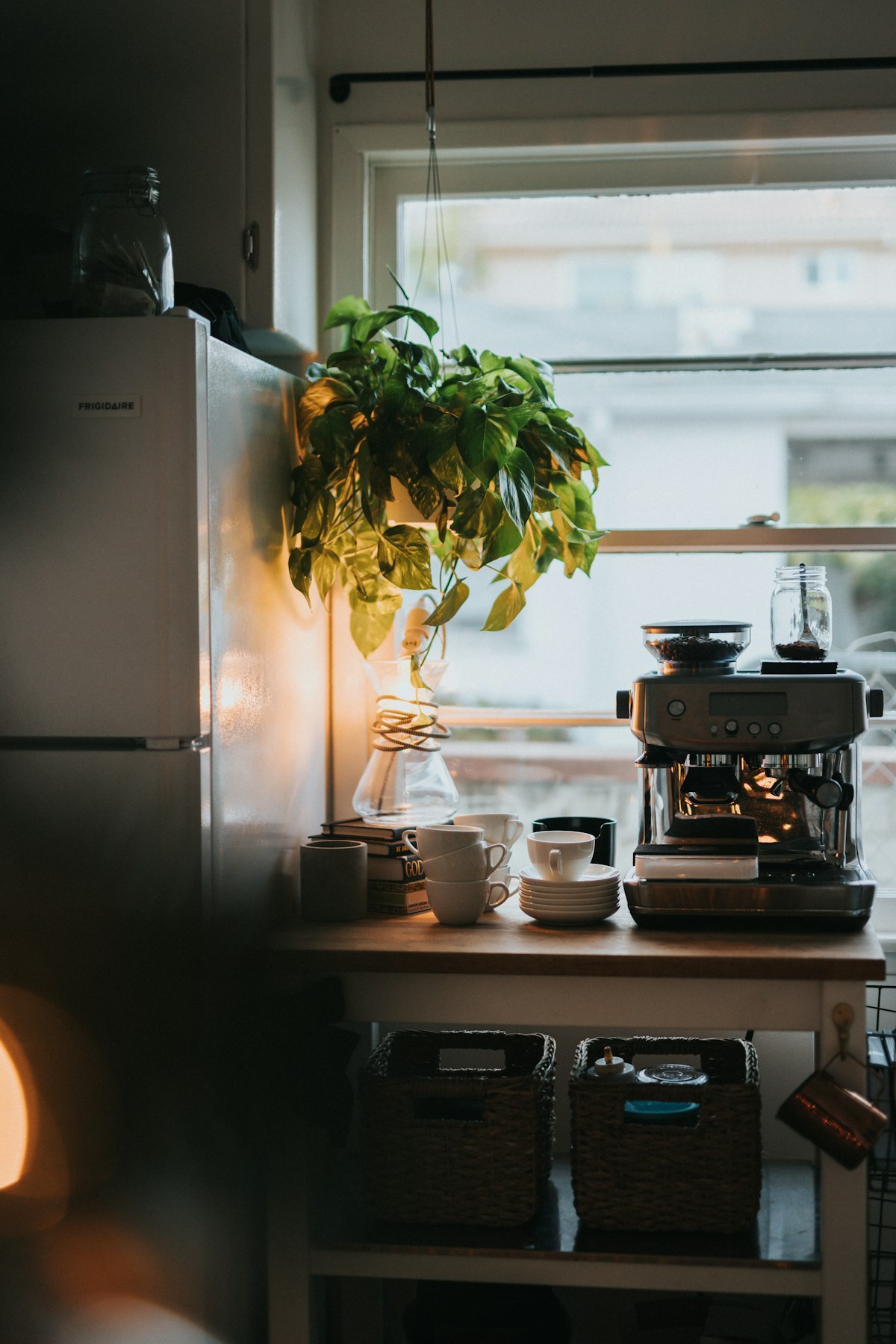 A thoughtfully arranged coffee station